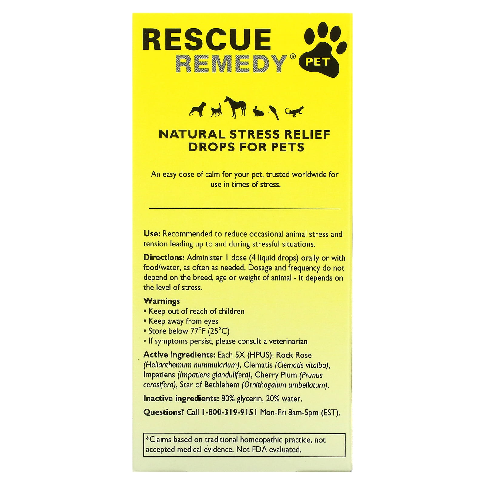 Bach Bach Rescue Remedy Pet 20 ml Walmart