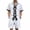 White, variant on JUUYY Men's Linen 2 Piece Sets Short Sleeve Loose Fit Collar Button Down Shirt Shorts with Pocket Set Casual Summer Beach Outfits Light Blue XL