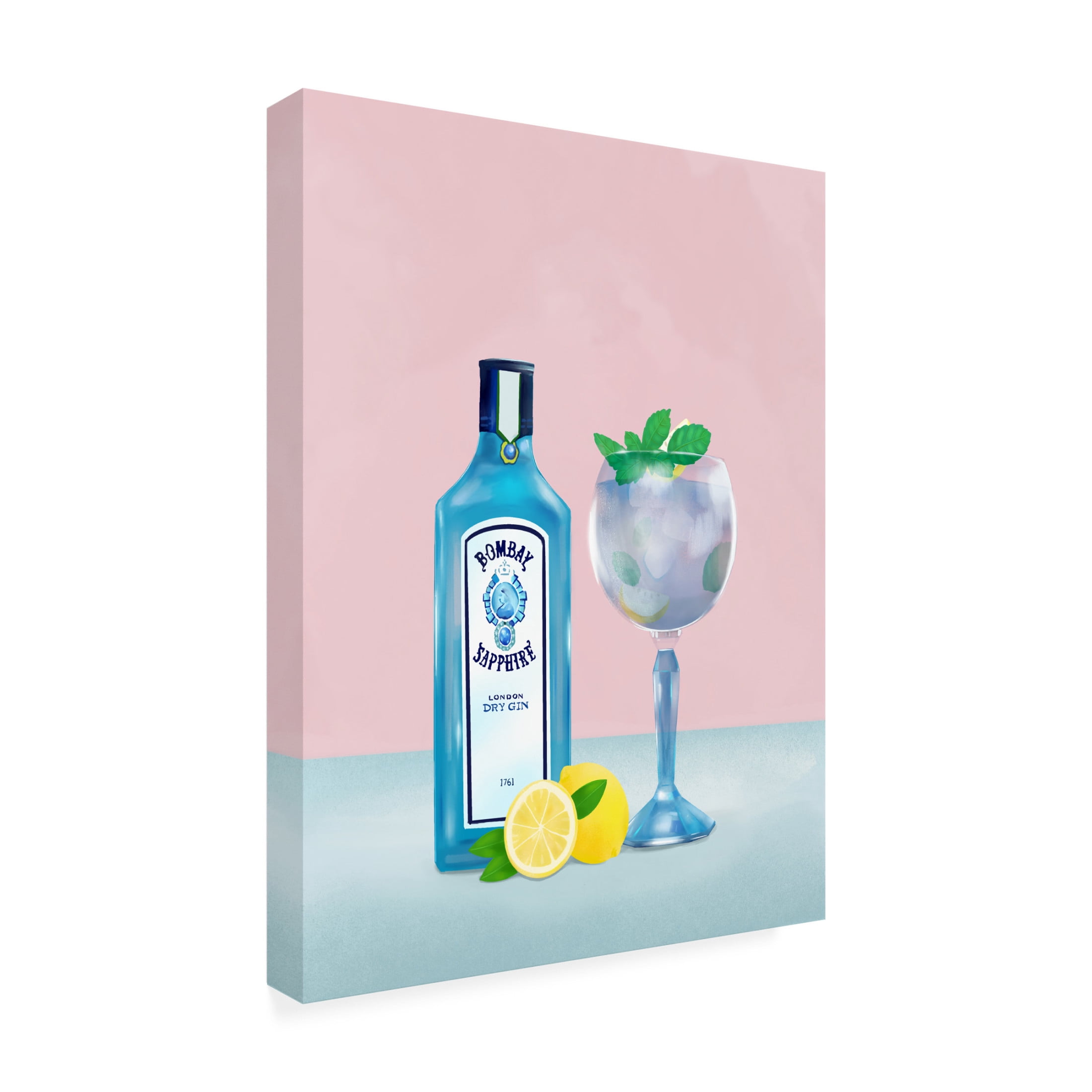 Trademark Fine Art Petra Lizde  Gin Cocktail Canvas Wall Art