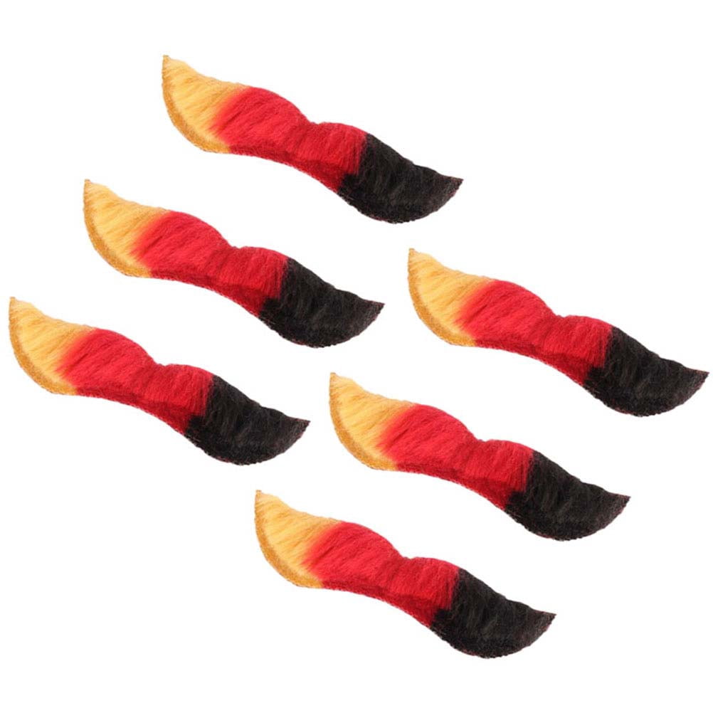 Set De 6 Bigotes Falsos Negros Adhesivos – Accesorio De Disfraz Estilo Mexicano Años 70, Para Carnaval, Halloween Y Fiestas
