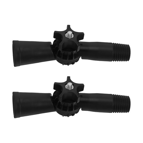 OUNONA 2-Pack Threaded Extension Pole Angle Adapter Joint for Rotatable Duster and Squeegee Attachments, and Secure