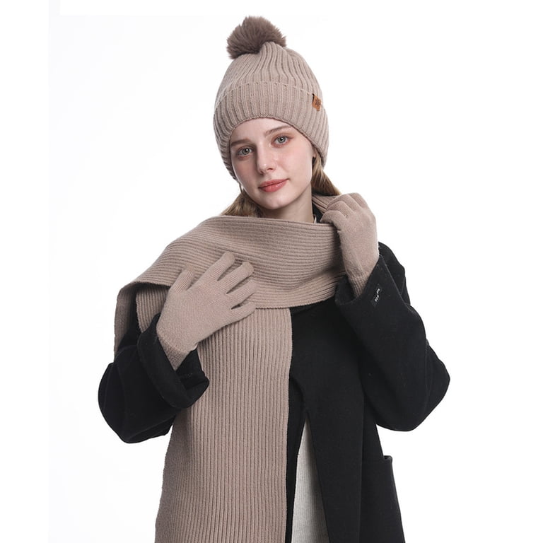 Lenago Warm Knit Winter Hat Scarf & Gloves Set Unisex Adult  display picture 2