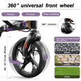 thumbnail image 5 of Rollator Walker for Seniors, Lightweight Foldable All Terrain Rolling Walker with seat, Aluminum Walkers with 8 inch Rubber Wheels, Handles and Backrest for Seniors and Adult (Purple), 5 of 7