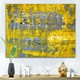thumbnail image 2 of Grey Meets Yellow Abstract Art I 8 in x 12 in Painting Canvas Art Print, by Designart, 2 of 4