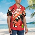 thumbnail image 5 of Haiem Sushi Printed Hawaiian Shirt for Men - Men’s Casual Beach Summer Shirts - Stretch Fabric with Modern Fit-Medium, 5 of 9