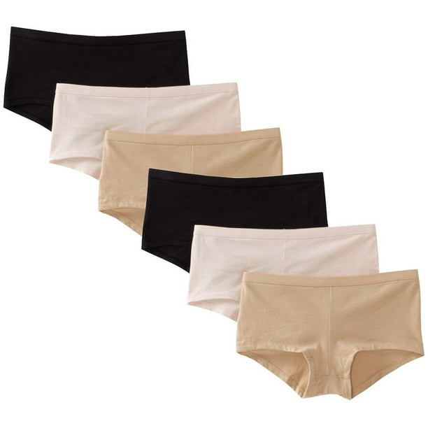 National Mills Hanes Women's Classics Soft Stretch 6 Pack Boyshort