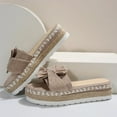 thumbnail image 6 of Mostsola Platform Sandals for Women 2025 Summer Espadrilles Open Toe Bow Slides Beach Shoes, 6 of 9