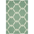 thumbnail image 2 of SAFAVIEH Cambridge Hamilton Geometric Wool Area Rug, Teal/Ivory, 4' x 6', 2 of 8