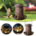 thumbnail image 2 of Solar Style Bird Feeder Metal Wild Hanging Bird Feeder Garden Light Courtyard Terrace Path Parrot Play Stand for Large Birds Birdseed Snowman Garden Feeder Feeder Pole for outside Feeders for outside, 2 of 9