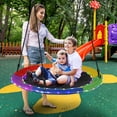thumbnail image 3 of Costway 40" Saucer Tree Swing 660 LBS for Kids Adults Outdoor with LED Lights Rainbow Color, 3 of 10