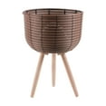 thumbnail image 1 of Plant Basket with Stand Decorative Flowerpot Modern Rattan Basket Flower Pot for M, 1 of 9