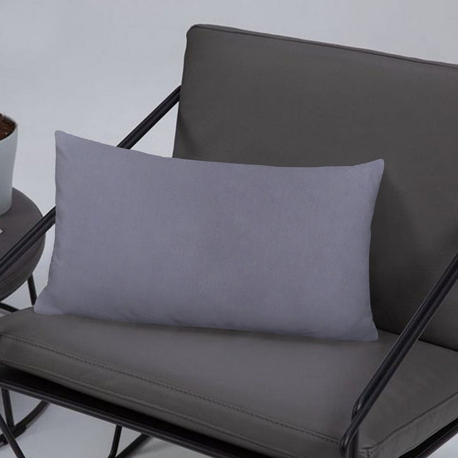 A1HC 12x20 Inch Rectangular Decorative Velvet Throw Pillow Covers, Set of 2, Slat Grey – Soft, Luxurious Cushion Covers for Sofa, Bed & Home Decor