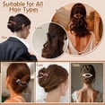 thumbnail image 5 of 8 PCS Large Flat Hair Clips for Women Girls, French Concord Lay Down Claw Clips for Thick Thin Hair, Leopard Print Stylish Strong Hold Hair Accessories for Women Girls, 5 of 9