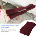 thumbnail image 4 of Invierno sólido sólido altos medias sobre rodilla larga calentamiento calentamiento de San Valentín Accesorios para mujeres para ropa diaria Vino de fiesta de Halloween rojo Inevent AP008813-04, 4 of 6