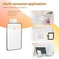 thumbnail image 3 of OMIRO 10" x 7" Modern Tabletop Makeup Mirror with Foldable Stand & Hanging Hole for Shaving, Black, 3 of 5