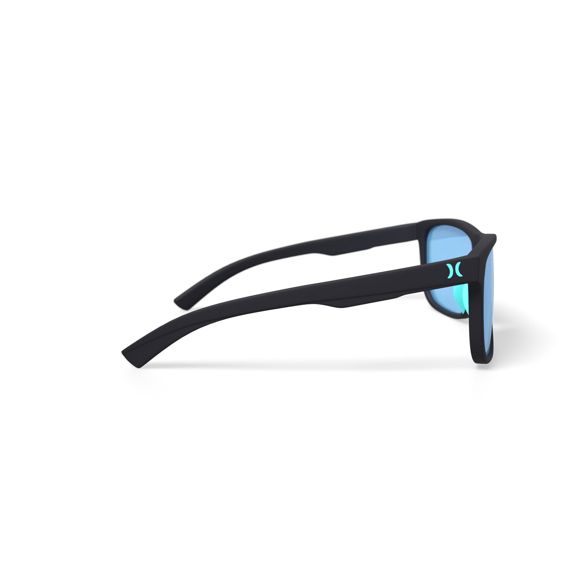 Hurley Men's Rx'able Sport Polarized Sunglasses, HSM3007P Peak, Matte Black/Blue, 56-17-135, with Case