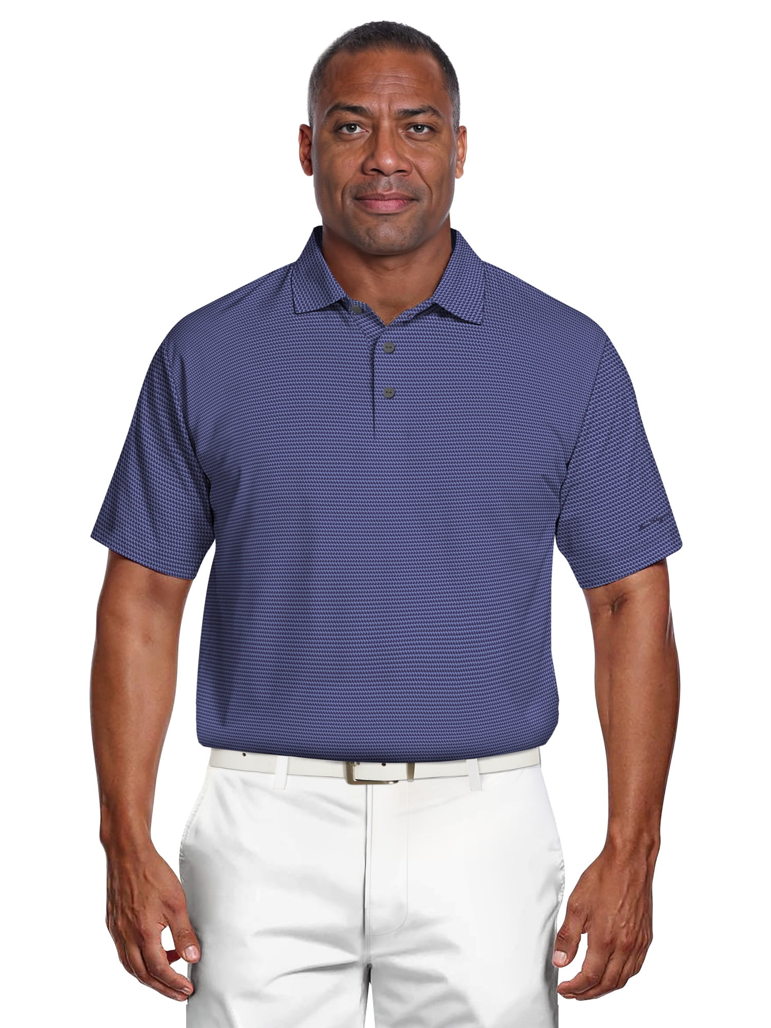 Ben Hogan Men's & Big Men's Performance Geometric Jacquard Short Sleeve Golf Polo Shirt, Sizes S-5XL