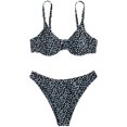 thumbnail image 1 of Maillot de Bain Deux Pièces pour Femmes, Bikini Triangle et String à Nouer sur le Côté, 1 of 5