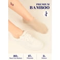 thumbnail image 6 of HUGH UGOLI Women Bamboo No Show Socks | Non Slip Invisible Liner Socks | Soft, Thin & Seamless Low Cut Socks | Black / Light Gray | Shoe Size 6-9 | 6 Pairs, 6 of 7