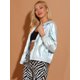 thumbnail image 4 of Día de San Patricio Traje De Navidad Para Mujer, Brillante, Holográfico, De Manga Larga, Con Cremallera, Chaqueta Metálica Con Capucha Holográfico S, 4 of 6