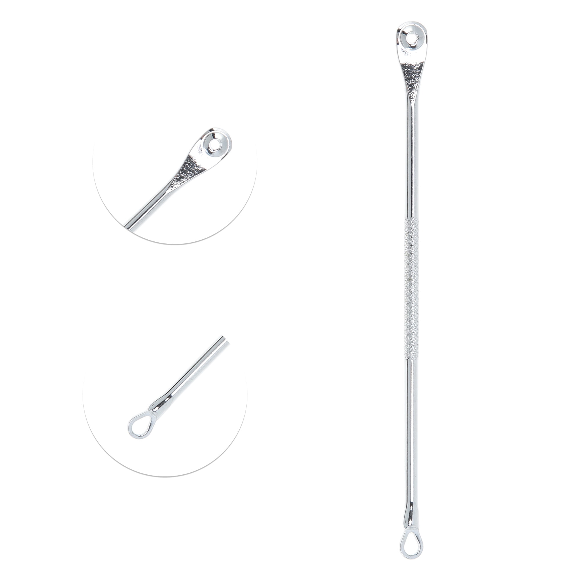 Unique Bargains 1pc Durable Squeeze Pimple Extractor Tool for Grooming Silver Tone