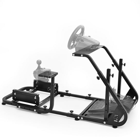 Minneer Adapt TV Stand Racing Simulator Cockpit Fit for G29/G920/G923/T248/T300/TS/TX Racing wheel, Reinforced Gaming Steering Wheel Mount Expandable (Seat, Wheel, Pedal, Handbrake Not Included