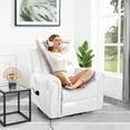 thumbnail image 3 of Tatiana Oversized Air Leather Power Lift Recliner Chair with Footrest. Reclining Chair with Remote Control, Premium Studded, 3 of 11