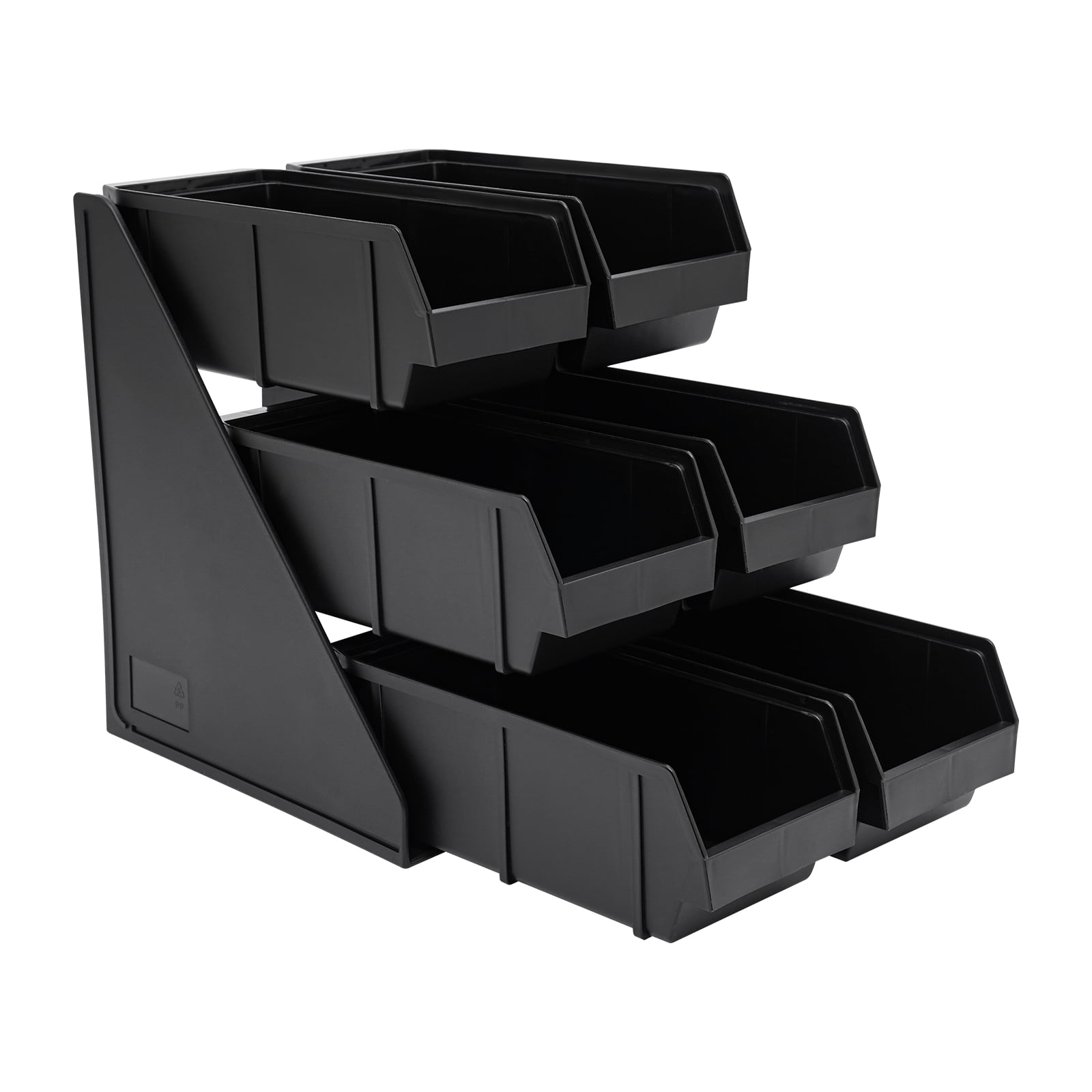 Wildnix Silverware Holder, Durable Plastic, 6 Compartments for Organizing Straws, Paper Towels, Condiments, Multi-Functional for Home or Business Use, Easy to Clean and Install