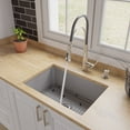 thumbnail image 5 of Gray Matte 27" x 18" Fireclay Undermount / Drop In Firelcay Kitchen Sink, 5 of 11