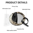 thumbnail image 4 of Tree 2pcs PU Leather Round Bag Tags with Privacy Cover and Name ID Tag - Suitcase Tags for Travel Luggage, Handbags, Backpacks, School Bags, 4 of 6