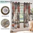 thumbnail image 5 of BZSMCE Window Curtain Panels Fashion Cat with Poinsettias Printed 63x42in/63x52in, 5 of 7