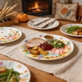 thumbnail image 6 of Gallickan 10pc 9 Inch Thanksgiving Paper Plates, Maple Leaf and Pumpkin Design, Disposable Fall Party Tableware, Sturdy Microwavable Dinner Plates for Holiday Feast, 6 of 6