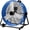 Blue, variant on Bestronair 24 Inch High Velocity Drum Fan, 8100CFM Heavy Duty Industrial Floor Fan for Garage, 360° Tilt Metal Shop Fans with 3 Speeds for Warehouse, Factory, Commercial, Basement, Workshop, Gym