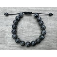 thumbnail image 5 of Black Labradorite Gemstone Round Bead Adjustable Bracelet 10mm, Genuine Crystal Bead Bracelet, Gift for Men & Women (Black Labradorite), 5 of 6