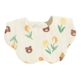 thumbnail image 1 of Babero giratorio para bebé, accesorio de alimentación para bebé, absorbente, giratorio, con cierre a presión. tulipán y oso, 1 of 9