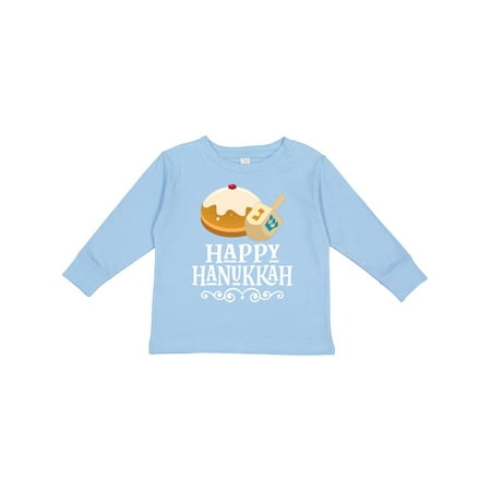 

Inktastic Happy Hanukkah Dreidel Gift Toddler Boy or Toddler Girl Long Sleeve T-Shirt