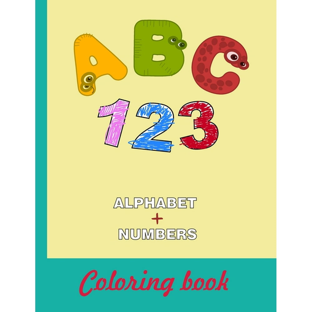 Color ABC 123 Alphabet + Numbers Coloring Book 8.5x11 A4 Alphabet