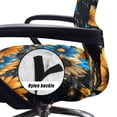 thumbnail image 5 of ZIATUBLES Computer Office Chair Cover Universal Soft Desk Rotating Slipcover Removable Washable Home Office Chair Protector Cover with Snap Button, L, Sunflower Butterfly, 5 of 7
