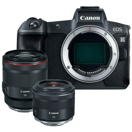Canon EOS R 30.3MP Mirrorless Camera (Body Only) w/ 50mm f/1.2 and 35mm f/1.8 (Best Affordable 35mm Camera)