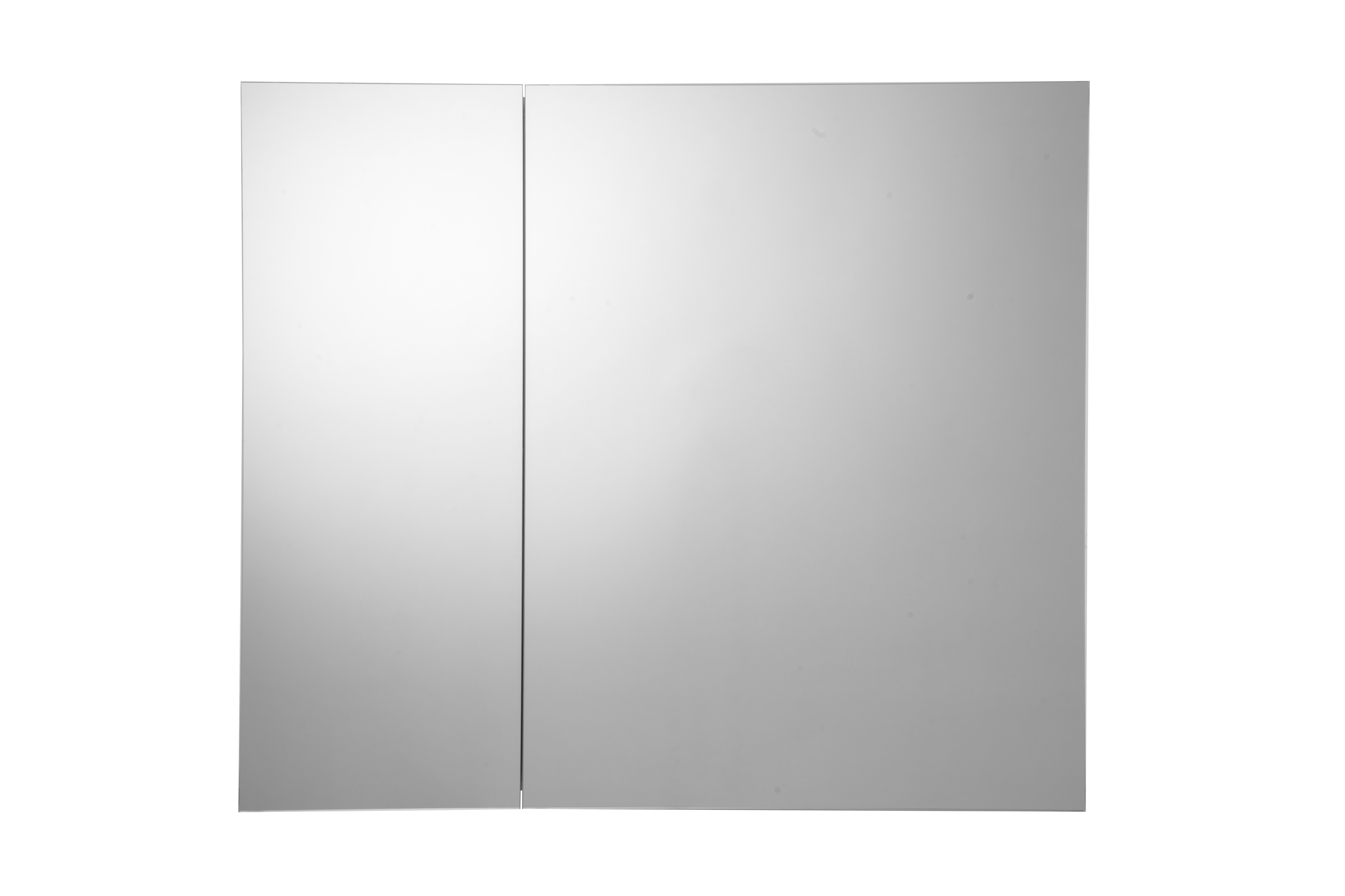 Croydex Williams Double Door Aluminium Bathroom Medicine Cabinet with Mirror in Silver (30X26in)