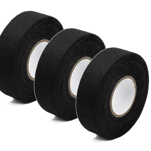 Woeilo Wire Harness Tape Electric Tape, 1-Inch by 50ft Each Roll, 3-Rolls Set Cloth Tape for Car Automotive Wiring Harnesses Black