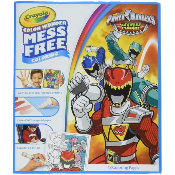 Libro de colorear gratuito Color Wonder Mess Crayola Power Rangers