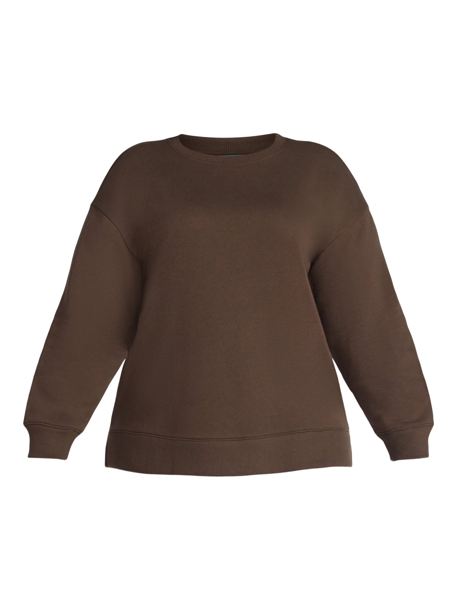 (2 pack) Terra & Sky Women's Plus Size Fleece Sweatshirt, Size 0X-5X