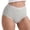 Gray, variant on Women's Brief Soft Seamless High Waist Panties Plus Size Solid Full Coverage Underwear