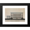 thumbnail image 2 of Jean Jacques Lequeu 24x17 Black Modern Framed Museum Art Print Titled - Elevation of the Facade of the Hotel De Montholon, Paris (1785-86), 2 of 5