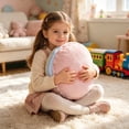 thumbnail image 3 of Macaron Round Pillow, Colorful Soft Plush Decorative Cushion for Kids Gift and Home Decor, 12.6 Inch Sweet Round Throw Pillow for Sofa Bed and Living Room, Pink, 3 of 5