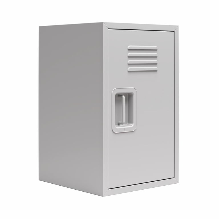 Max & Finn Casey Kids Stackable Mini Metal Storage Locker, Dove