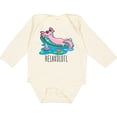 thumbnail image 3 of Inktastic Relaxolotl- Cute Axolotl on Summer Vacation Boys or Girls Long Sleeve Baby Bodysuit, 3 of 5