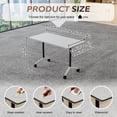 thumbnail image 2 of 47.2" Conference Table, 8 Pack Foldable Flip Top Modular Table with Silent Lockable Wheels, Space-Saving Mobile Training Desk for Office, Classroom & Meeting Spaces, White, 2 of 7