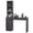 Black, variant on Professional Barber Station - 70" Salon Workstation with Storage for Hair Stylists | 3 Hot Tool Holders, Lockable Drawer & Wall-Mountable Design | Home & Commercial Use (White)